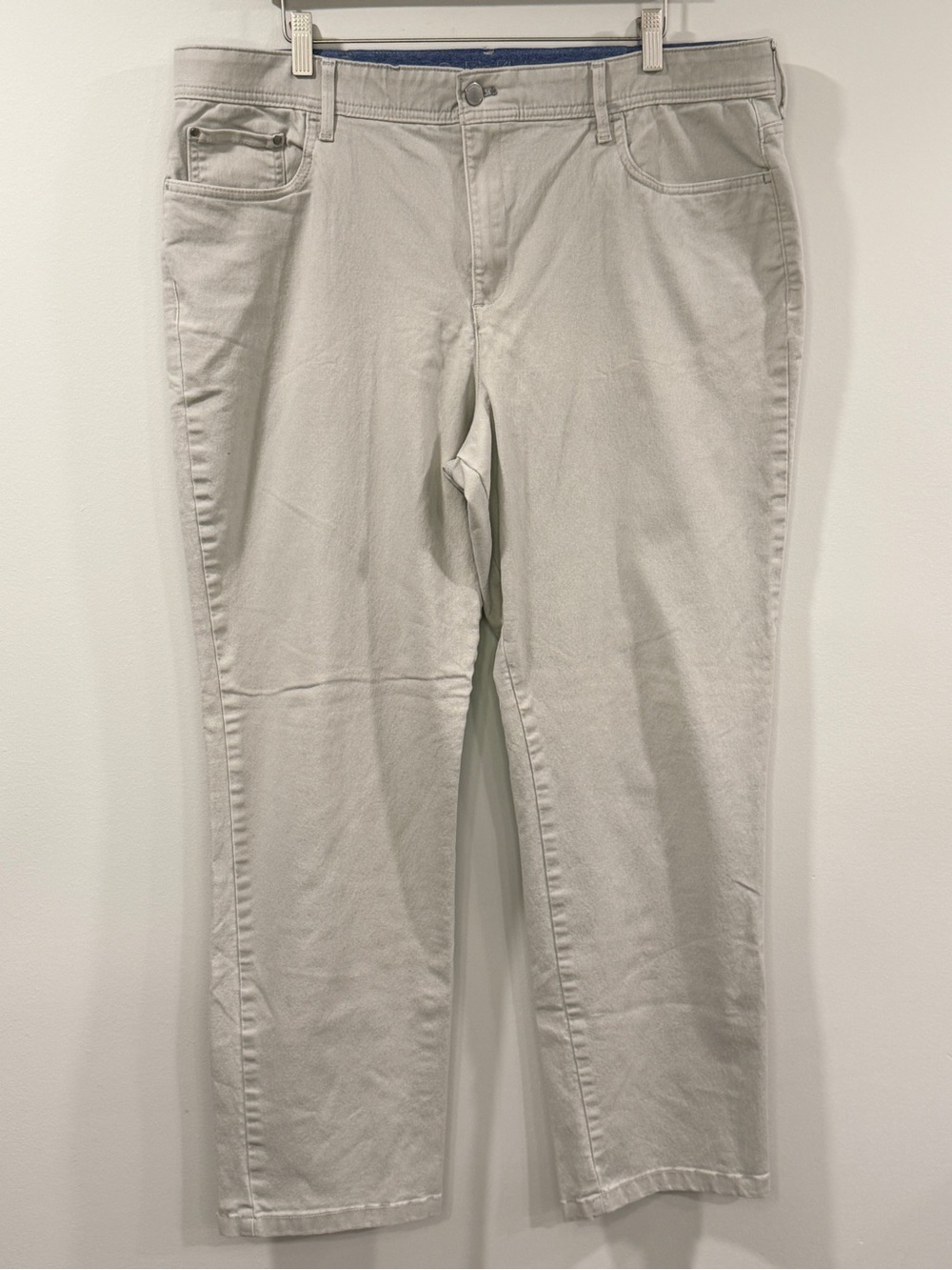 Calvin Klein Mens Straight Light Gray Tan Jeans Size 40 x 32